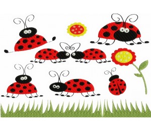 Stickserie Marienkäfer